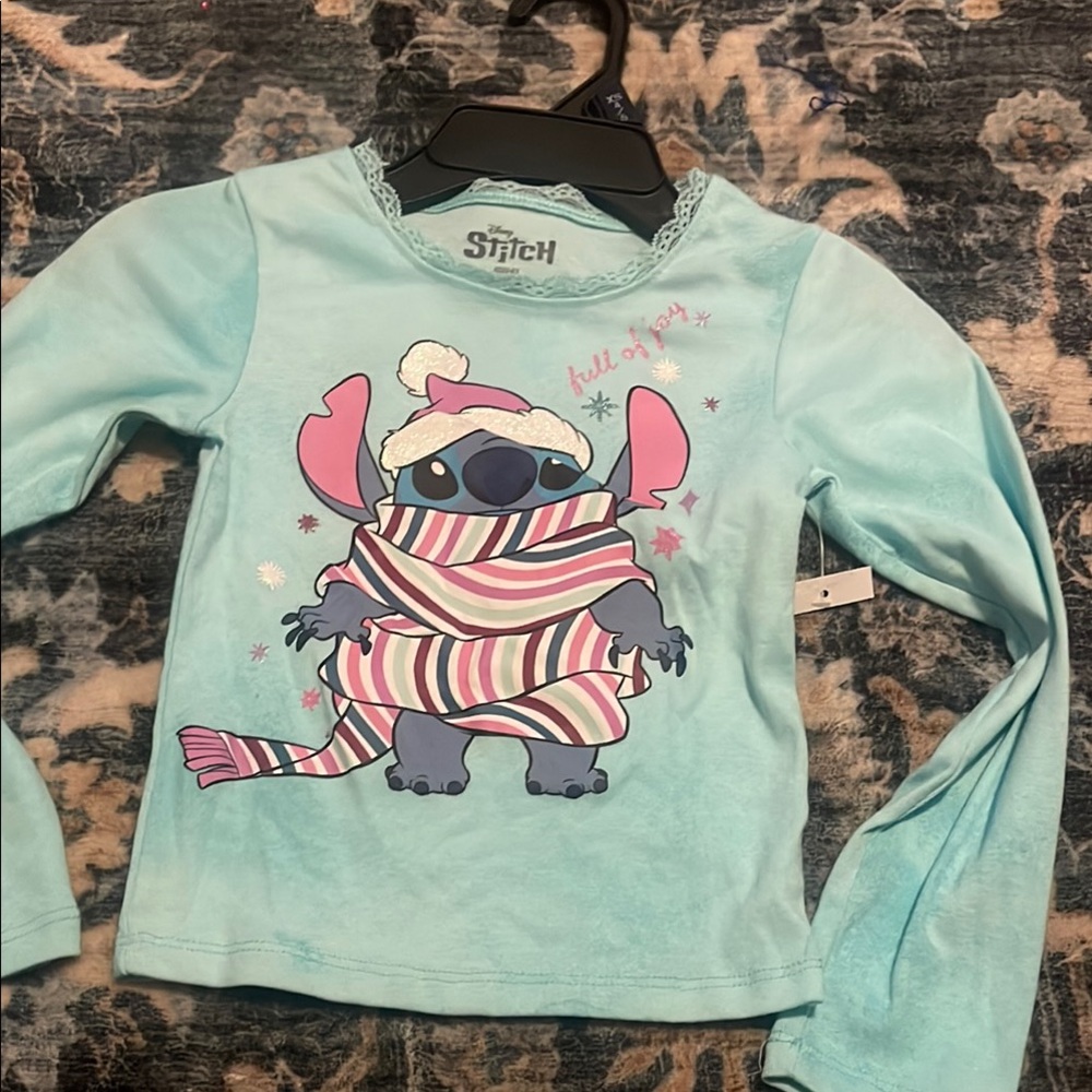 Disney Stitch Blue Long Sleeve Shirt